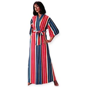 JCPENNY 1976 Spring Summer Kimono Robe Rainbow Longline Slinky Drappy Vintage